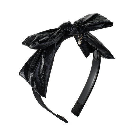 קשת פפיון מטאלי שחור - Hadas Mini Love