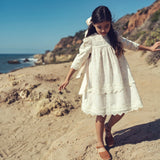שמלה עם טקסטורה ופסי תחרה - Hadas Mini Love