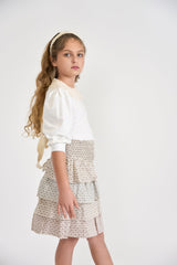 חצאית פרחונית מחולקת - Hadas Mini Love