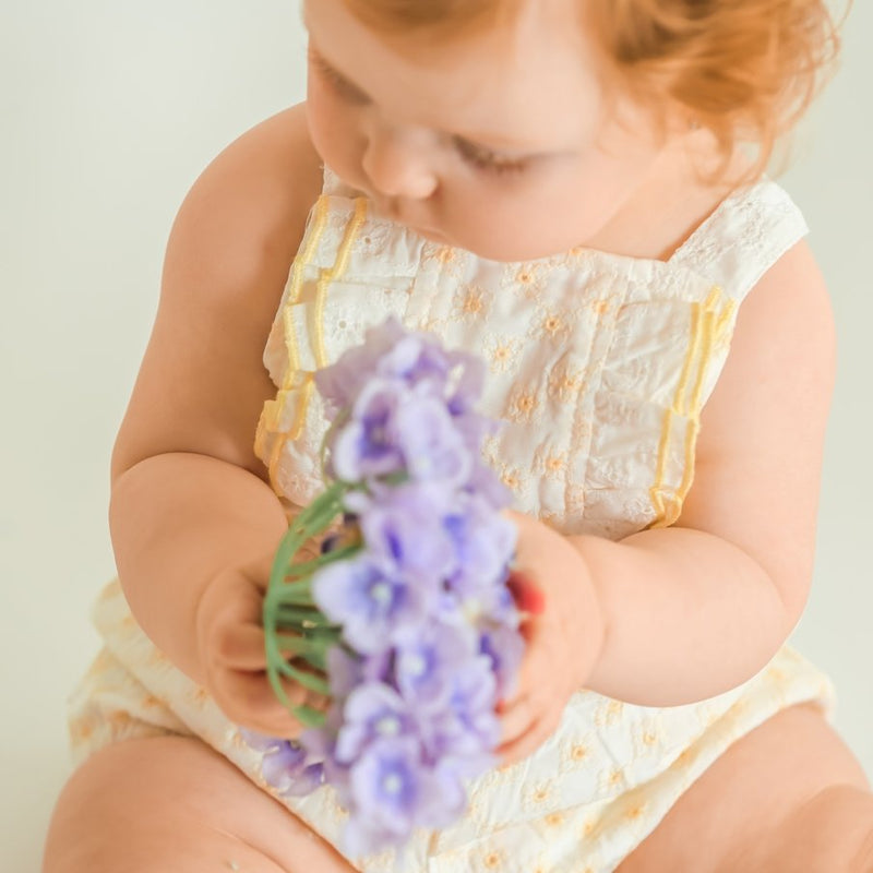 אוברול רקמה בייבי - Hadas Mini Love